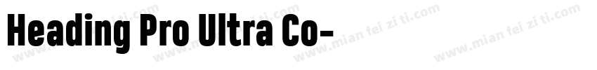 Heading Pro Ultra Co字体转换